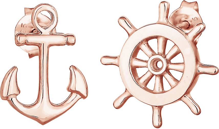 Elli Ohrringe Anker Steuerrad Maritim Sailor Filigran 925