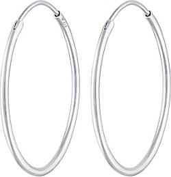 Elli Ohrringe Creolen Rund Basic Klassisch (40 mm) 925 Silber Elli Ohrringe Creolen Rund Basic Klassisch (40 mm) 925 Silber