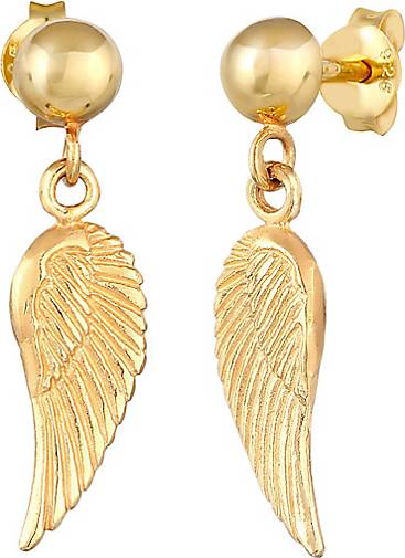 Elli Ohrringe Flügel Schutzengel 925 Silber in gold bestellen - 23144902