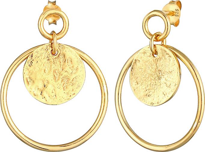 925 Silber Ohrringe Rechteckig Matt - 6cm Plättchen Ohrschmuck