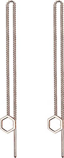 Elli Ohrringe Hexagon Geo Minimal 925 Sterling Silber