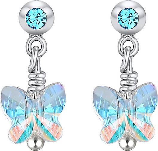 Kinder Silber - in hellblau 93626401 bestellen Elli Ohrringe Schmetterling Kristalle