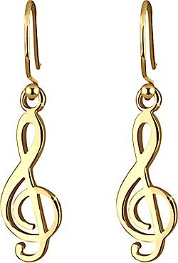 gold 925 93092202 - Notenschlüssel in Filigran bestellen Ohrringe Musik Elli Silber