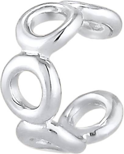 Elli Ohrringe Single Earcuff Klemme Ring Kreis Geo Look 925 Silber