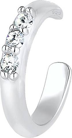 Elli Ohrringe Single Earcuff Kristalle 925 Silber Elli Ohrringe Single Earcuff Kristalle 925 Silber