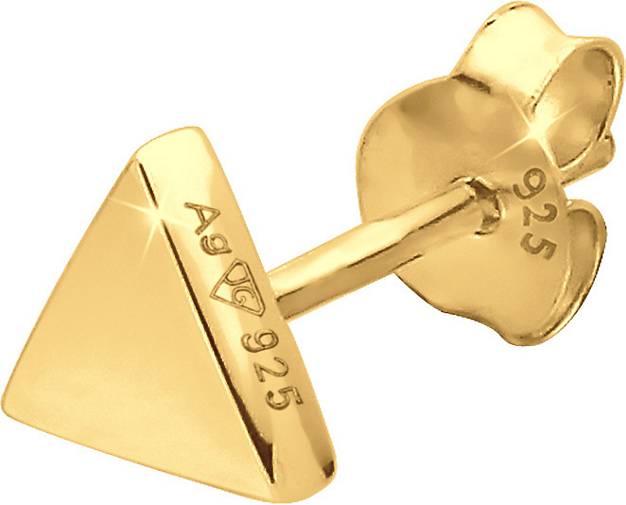 Elli Ohrringe Single Ohrstecker Dreieck Geo 925 Silber in gold bestellen -  25912101