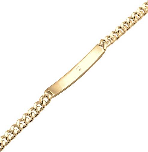 in bestellen Armband 925 Silber - Elli Schild ID-Armband Platte 96915301 Gravur PREMIUM gold