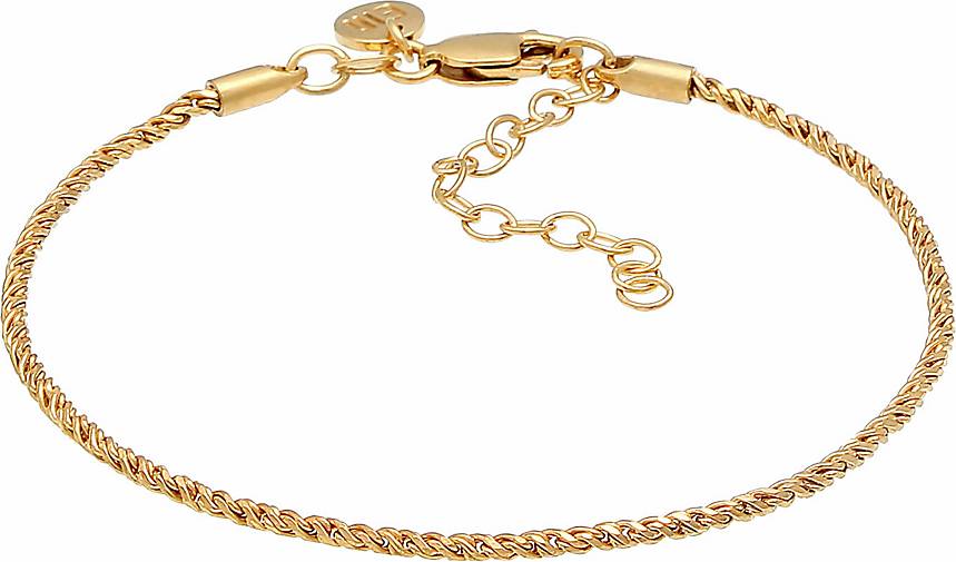 Elli PREMIUM Armband in Kordelkette Look 925 bestellen 96562001 gold Gedreht - Silber Bold
