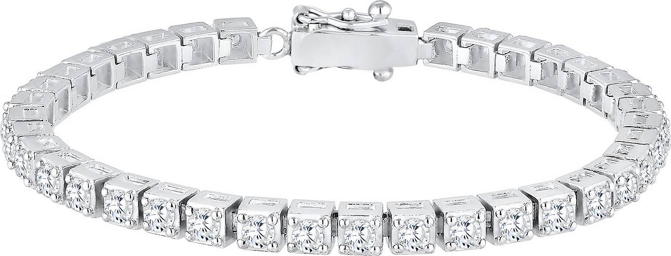 Elli PREMIUM Armband Tennisarmband Trend Zirkonia Kristalle 925 Silber in  silber bestellen - 93037301