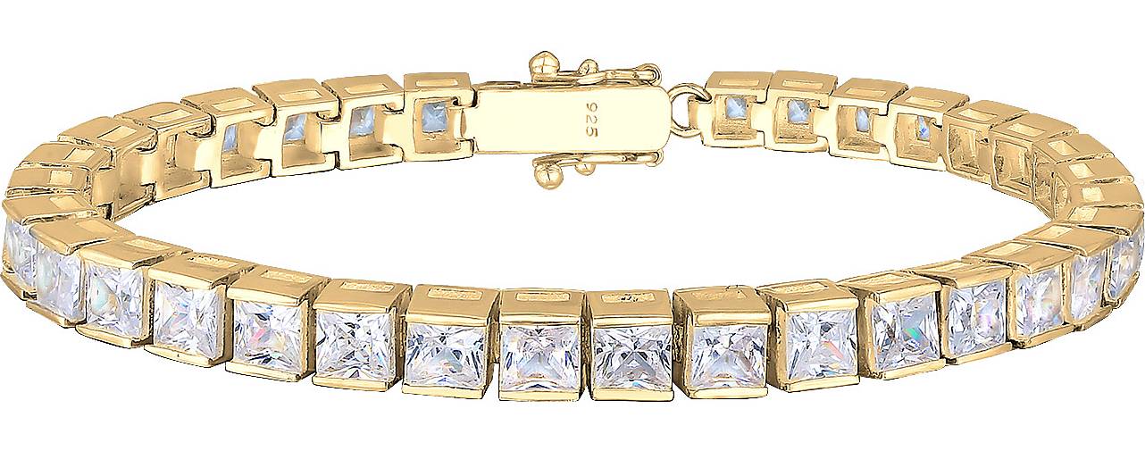 Elli PREMIUM Armband Tennisarmband Zirkonia Kristall Sparkle 925 Silber