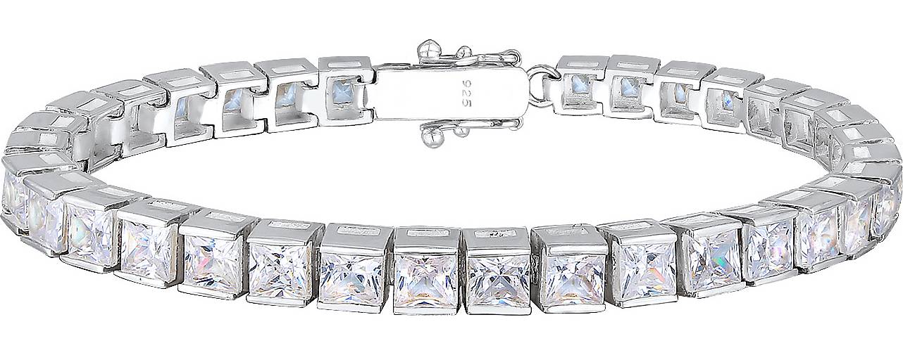 Elli PREMIUM Zirkonia Silber Armband Kristall Sparkle - silber in Tennisarmband bestellen 925 93038201