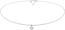 Elli PREMIUM Halskette Choker Basic Stein Kristall 925 Silber Elli PREMIUM Halskette Choker Basic Stein Kristall 925 Silber
