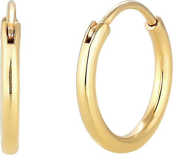 Elli PREMIUM Ohrringe Creolen Ohrhänger - 375 bestellen gold Klassiker in Basic 93734901 Gelbgold