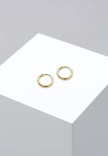 bestellen gold Ohrringe 375 Gelbgold 93734901 Creolen Ohrhänger Basic - in Elli PREMIUM Klassiker