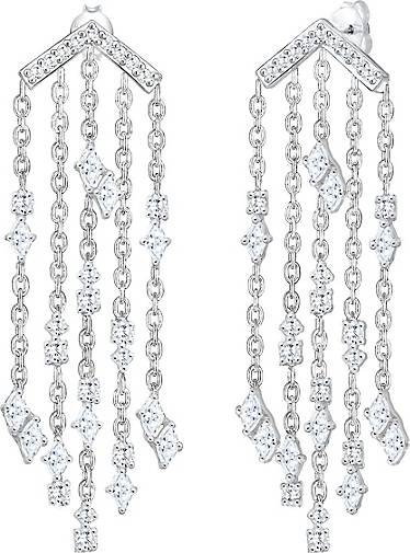 Elli PREMIUM Ohrringe Hänger Marquise Geo Zirkonia Funkelnd 925 Silber