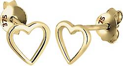 Elli PREMIUM Ohrringe Herz Basic Filigran 375 Gelbgold in gold bestellen -  20208101