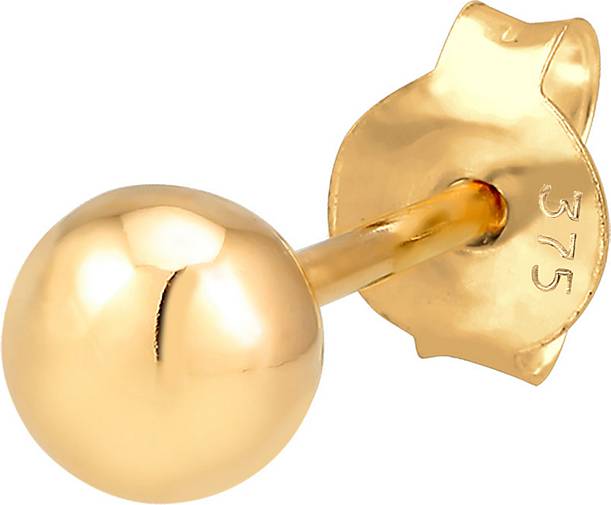 Elli PREMIUM Ohrringe Single Ohrstecker Kugel Ball 375 Gelbgold in gold  bestellen - 25911901