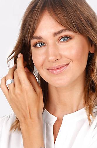 Elli PREMIUM Ring Bandring Siegelring Relief Struktur 925 Silber IV8865