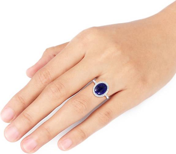 Elli PREMIUM Ring Cocktailring Lapis Lazuli Edelstein 925er Silber in silber  bestellen - 93071902