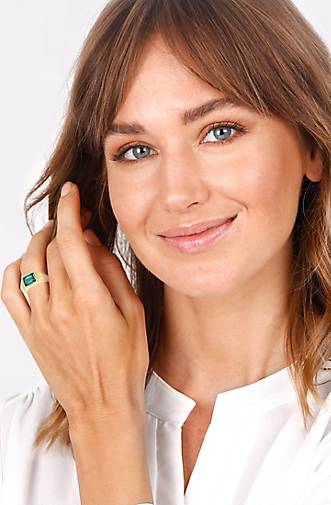 Elli PREMIUM Ring Siegelring Edelstein Trend Statement 925 Silber JU9734