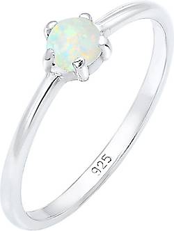 Elli Ring Basic Trend Bandring Synthetischer Opal 925 Silber Elli Ring Basic Trend Bandring Synthetischer Opal 925 Silber