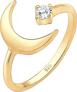 Elli Ring Halbmond Astro Offen Zirkonia 925 Sterling Silber Elli Ring Halbmond Astro Offen Zirkonia 925 Sterling Silber