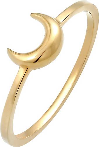 Elli Ring Halbmond Mond Astro Basic 925 Silber in gold bestellen - 96908902