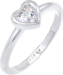 Elli Ring Herz Liebe Verlobung Zirkonia Kristall 925 Silber Elli Ring Herz Liebe Verlobung Zirkonia Kristall 925 Silber