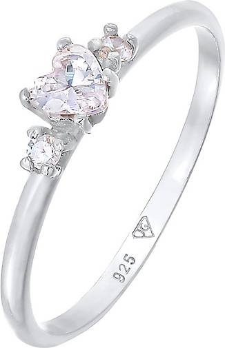 Elli Ring Herz Zirkonia Liebe Verlobung 925 Silber