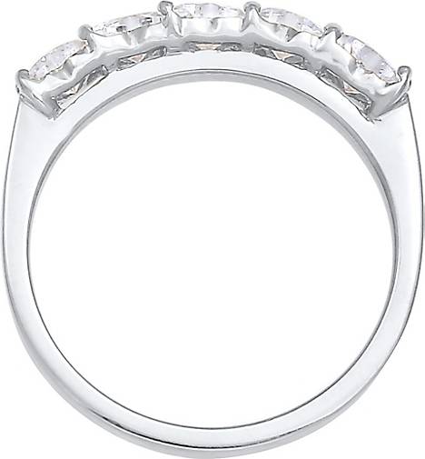 Herz Zirkonia Verlobung Ring 925 Elli Memoire Silber