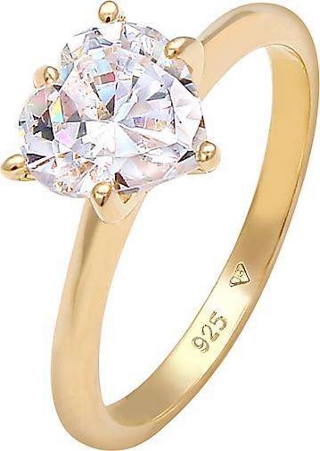 Presentski 925 Sterling Silber Ring Rosegold Vergoldet Love Ring mit Zirkonia Verlobung Ring für Damen