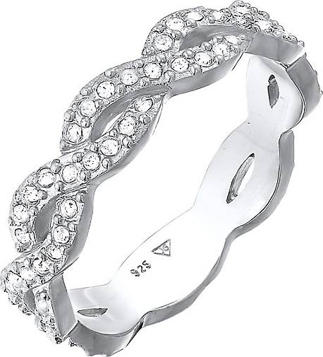 Elli Ring Infinity Kristalle Unendlichkeit Liebe 925 Silber