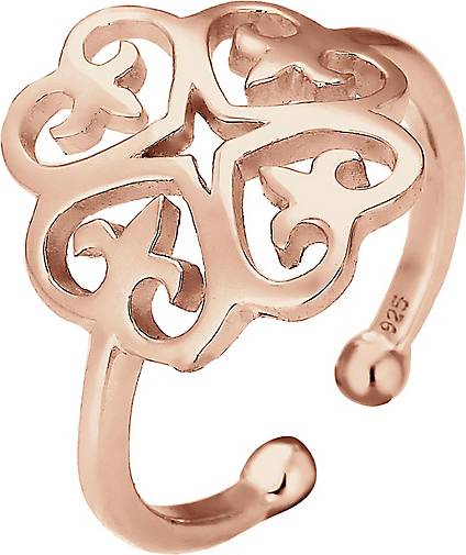 Elli Ring Ornament Cut-Out Blume 925 Silber