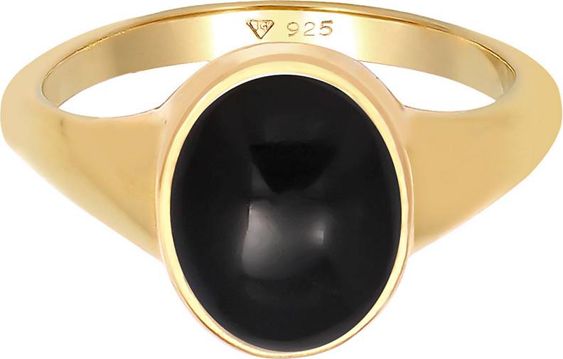 Elli Ring Siegelring Onyx Oval klassik 925 Silber in gold bestellen -  93623101