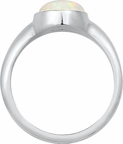 Ring Silbering Silber 925 Opal Echtschmuck Offen Trend Schlicht Elli