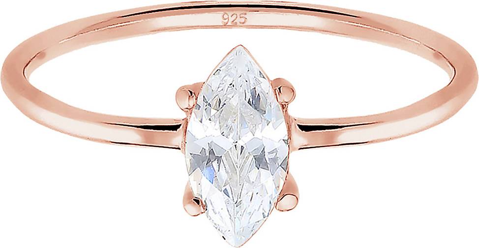 Verlobung Ring in 925 Zirkonia Silber Elli gold Marquise Stein bestellen - 92994802
