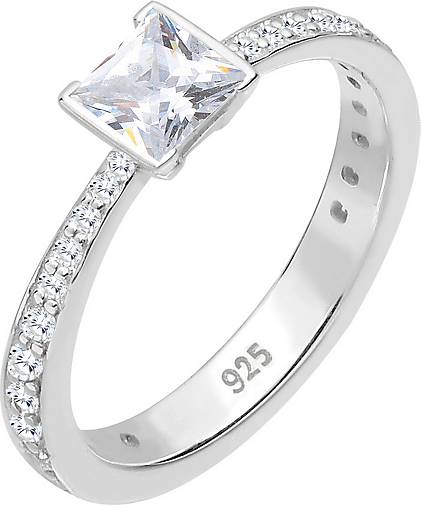 in Elli Solitär weiß Silber - Verlobung 20207901 925 bestellen Zirkonia Ring