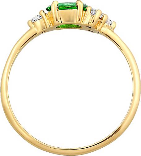 925 Zirkonia Grün in Elli Verlobungsring Ring Silber 20622301 bestellen - gold