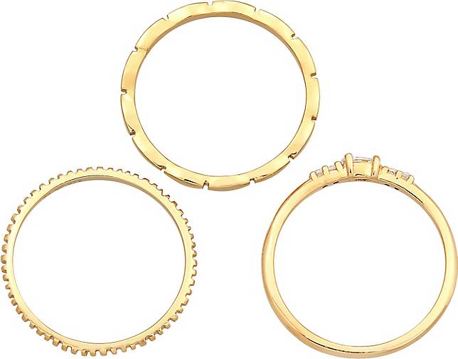 in Marquise Ring Set Basic bestellen Elli Zirkonia Silber gold 24997002 Stapelring - 925