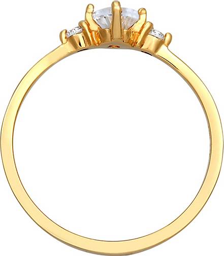 Elli Ring Zirkonia bestellen Verlobung Oval 20457801 Silber 925 gold in 