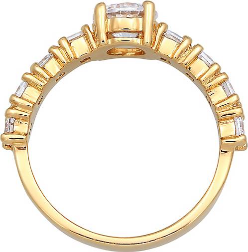 Elli Ring Zirkonia Verlobung Eternity 925 Silber in gold bestellen -  20187901