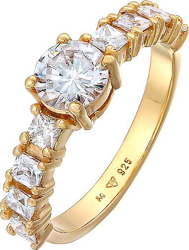 Elli Ring Zirkonia Verlobung bestellen in Eternity gold - 20187901 Silber 925