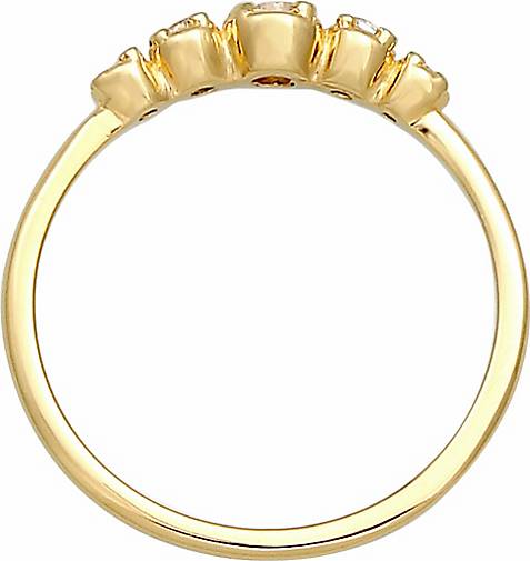 Elli Ring Zirkonia Verlobung Eternity Stapelring 925 Silber in gold  bestellen - 96507201