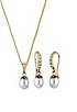 Elli Schmuckset Elegant Perle Kristall 925 Silber