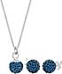 Elli Schmuckset Kristalle 925 Silber