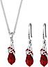 Elli Schmuckset Kristalle 925 Silber