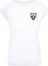 F4NT4STIC Extended Shoulder T-Shirt Looney Tunes Bugs Bunny Face Faux Pocket