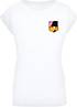 F4NT4STIC Extended Shoulder T-Shirt Looney Tunes Daffy Duck Face Faux Pocket