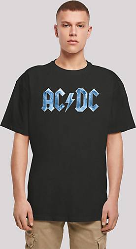 F4NT4STIC Heavy Oversize T-Shirt ACDC Rock Band Blue Ice Logo in schwarz  bestellen - 22289201