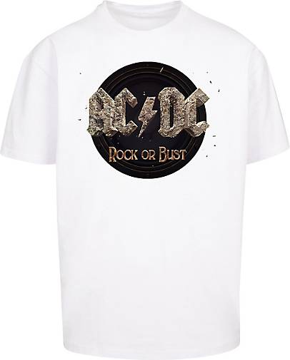 F4NT4STIC Heavy Oversize T-Shirt ACDC Rock Band Shirt Rock or Bust in weiß  bestellen - 23102002